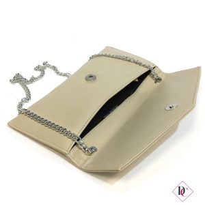 borsello in pelle beige pochette con catena de caro calzature 2 (1)
