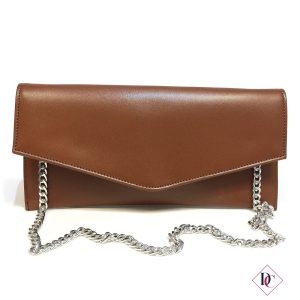 borsello in pelle cuoio pochette con catena de caro calzature