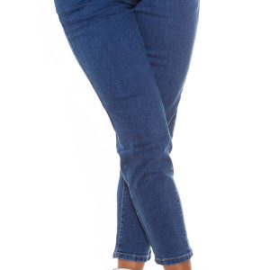 Jeans Curly a vita alta modello paper bag con elastico in vita