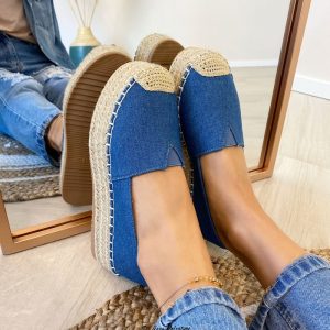 Espadrillas Lorely2 sneakers in tela con zeppa platform alta 4 cm