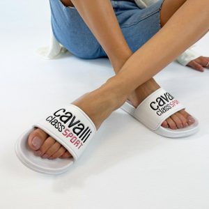 Ciabatte mare Roberto Cavalli Class slides in gomma