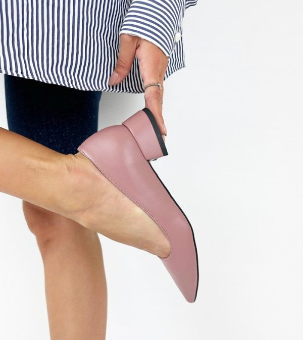 decollete-tacco-basso-rosa-cipolla-vera-pelle-de-caro-calzature-3