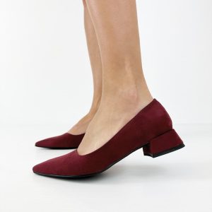 Ballerine Erice décolleté a punta con tacco comodo alto 3 cm