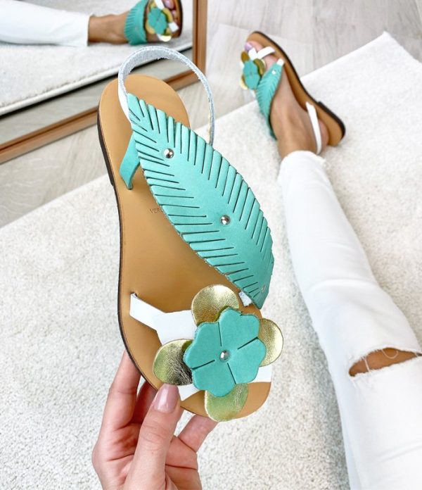 sandali-bassi-artigianali-in-cuoio-bianco-verde-de-caro-calzature-3