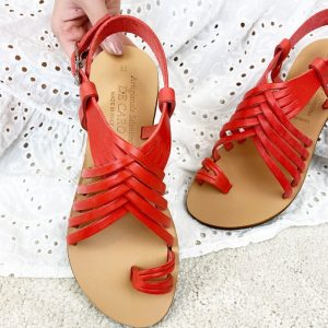 sandali-bassi-con-infradito-rossi-pelle-e-cuoio-de-caro-calzature-1