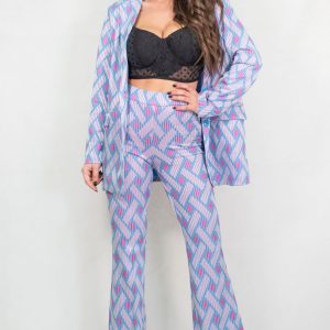 Tailleur Eloisa completo pantaloni flare e giacca elasticizzati