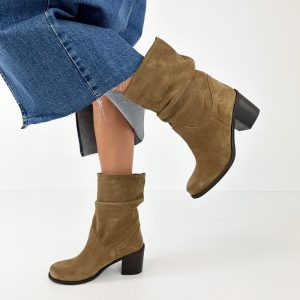 Tronchetto Sefany morbido vera pelle con tacco comodo