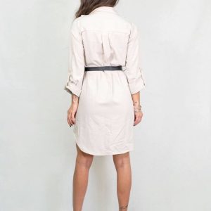 vestitino-beige-al-ginocchio-con-cintura-de-caro-abbigliamento-1