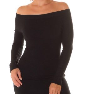 vestito-in-maglia-nero-scollo-a-barca-de-caro-abbigliamento-4