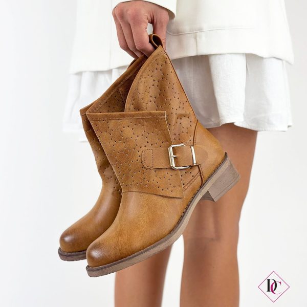 stivaletti bassi camel tacco basso primavera estate de caro calzature