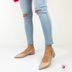 ballerine nude carne décolleté slingback basse de caro calzature 3