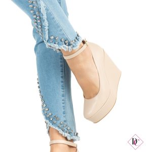 Décolleté Samir con zeppa alta punta chiusa e cinturino