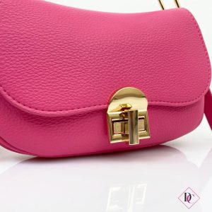 borsa fucsia elagante pochette con tracolla de caro 4