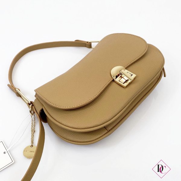borsa marrone eco pelle pochette elegante con tracolla de caro calzature 6