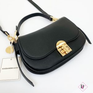 borsa nera elagante pochette con tracolla de caro 5