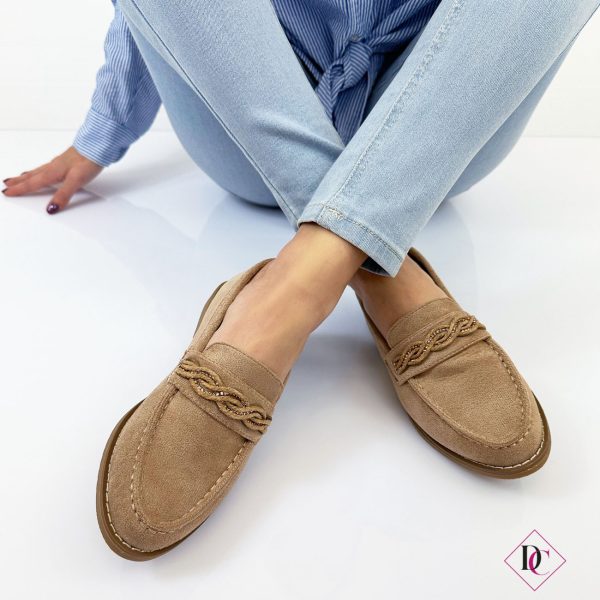 mocassini bassi camoscio khaki eleganti de caro calzature 3