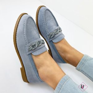 mocassini bassi primaverili scamosciati blu de caro calzature