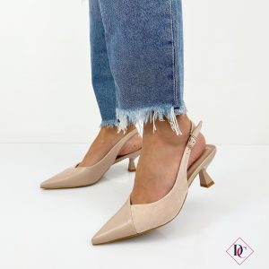 Décolleté slingback Ruby eleganti tacco comodo a rocchetto