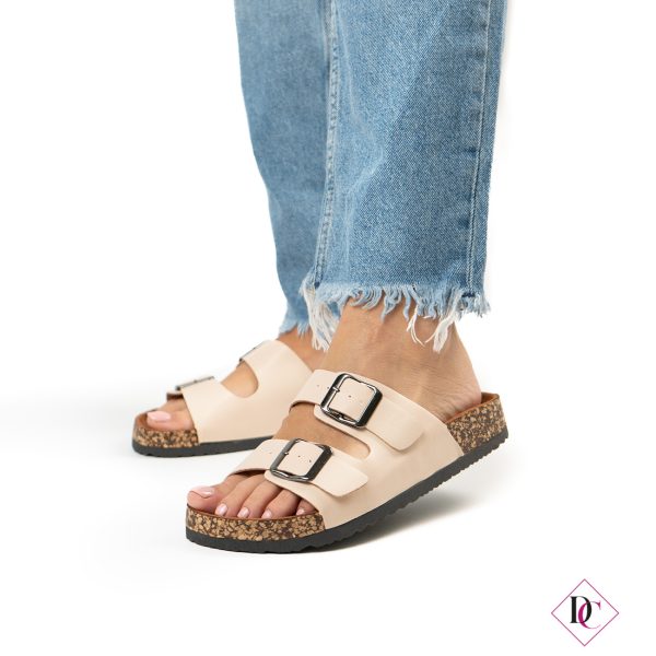 sandali bassi nude anatomici con due fibbie regolabili de caro calzature (2)