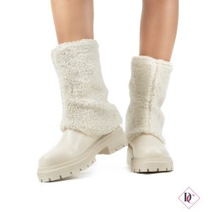 Stivali con pelo Three anfibi caldi con gambale in lana