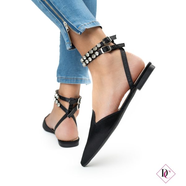 sandali bassi a punta eleganti con cinturini ballerine de caro calzature (2)