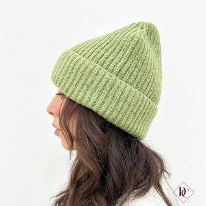 coordinato sciarpa e cappello lana verde de caro calzature 3