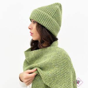 Saudy 2 pezzi - coordinato maxy sciarpa e cappello in lana