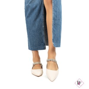 sandali bassi beige aperti sul tallone sabot eleganti de caro calzature (2)