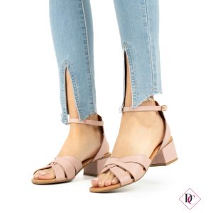 Sandali eleganti Paris vera pelle con tacco comodo e cinturino