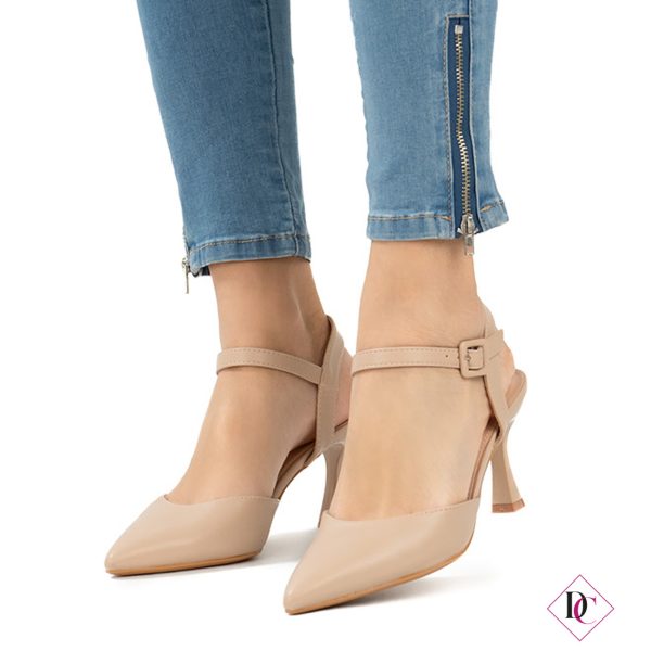 décolleté eleganti slingback con cinturino nude de caro calzature (3)