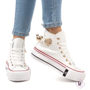 sneakers bianche in tela con zeppa primavera estate de caro calzature (4)