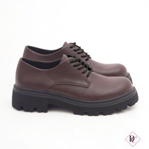 sneakers eleganti bordeaux inglesine allacciate de caro calzature