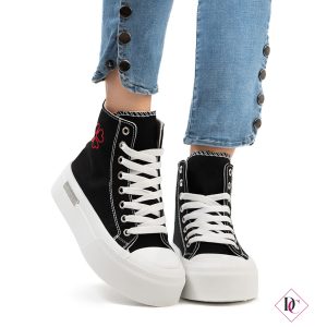 Sneakers Holiday stivaletto in tela con zeppa platform