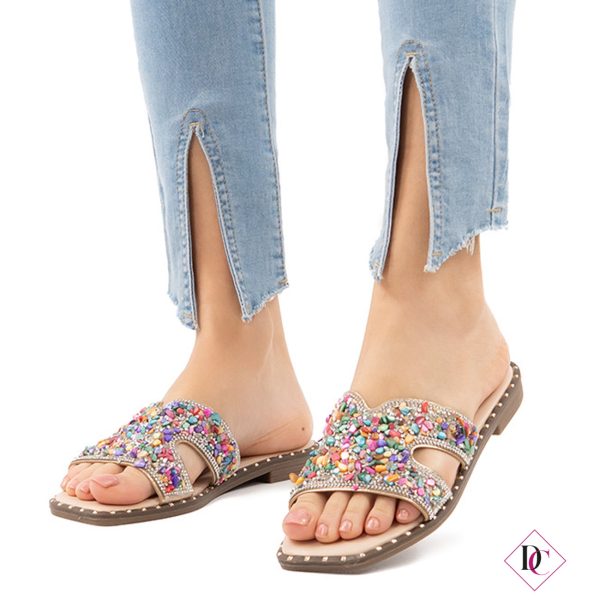 sandali bassi colorati ciabatte moda con fascia de caro calzature (4)