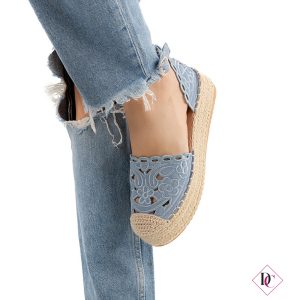 Sandali bassi Paros espadrillas con zeppa platform in corda