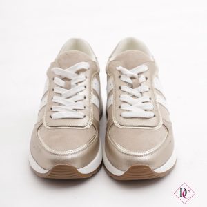 sneakers eleganti oro con zeppa comoda de caro calzature 2