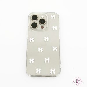 cover cellulare custodia iphone samsung trasparente con fiocchi 2