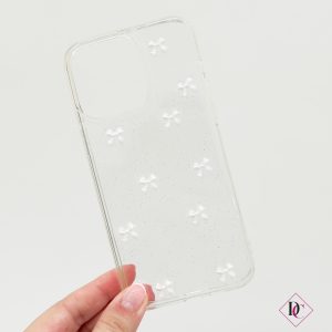 cover cellulare custodia iphone samsung trasparente con fiocchi
