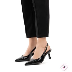décolleté eleganti nero vernice con tacco alto de caro calzature (2)
