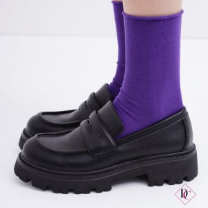 mocassini neri con suola carrarmato de caro calzature