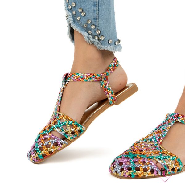 sandali bassi colorati con punta chiusa ballerine de caro calzature 2