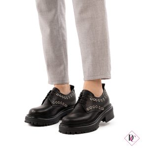 sneakers nere vera pelle mocassini inglesine de caro calzature (2)