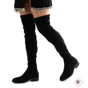 Stivali cuissardes Milly camoscio elasticizzato sopra al ginocchio