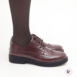 sneakers eleganti inglesine bordeaux con lacci de caro calzature 5