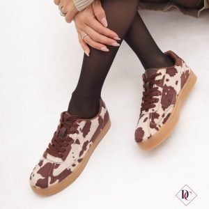 sneakers animalier con pelo beige marrone de caro calzature 3