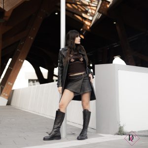 anfibi alti al ginocchio pelle testa di moro de caro calzature