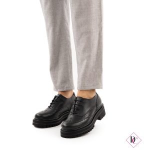 sneakers eleganti vera pelle inglesine nere de caro calzature (2)