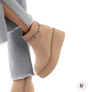 Stivaletti Cooper alla caviglia eleganti con zeppa alta