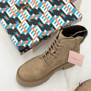 anfibi beige Marc Ellis con lacci e strass De Caro Calzature