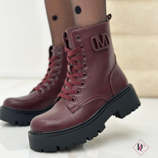 anfibi bordeaux con lacci tacco basso Marc Ellis De Caro Calzature 3